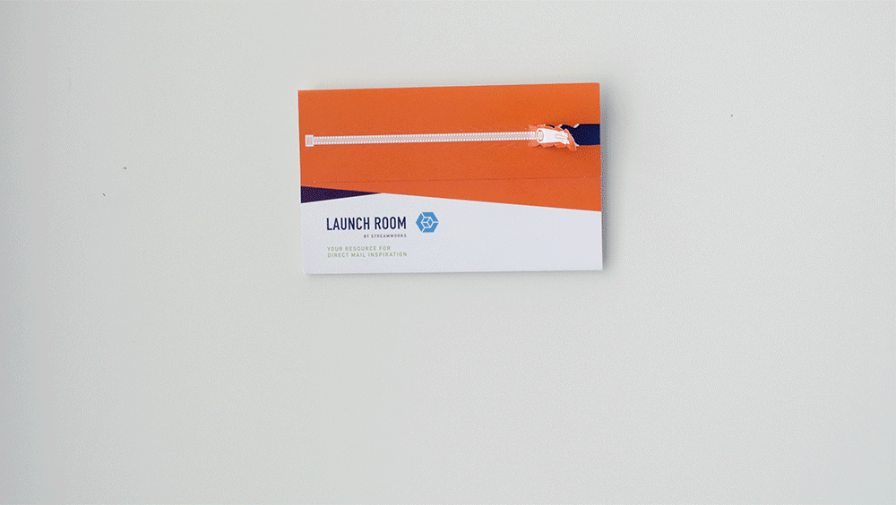 a zipped letter being opened animation